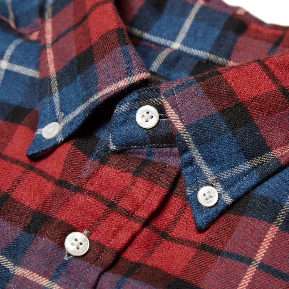 Button Down Twill Check Shirt