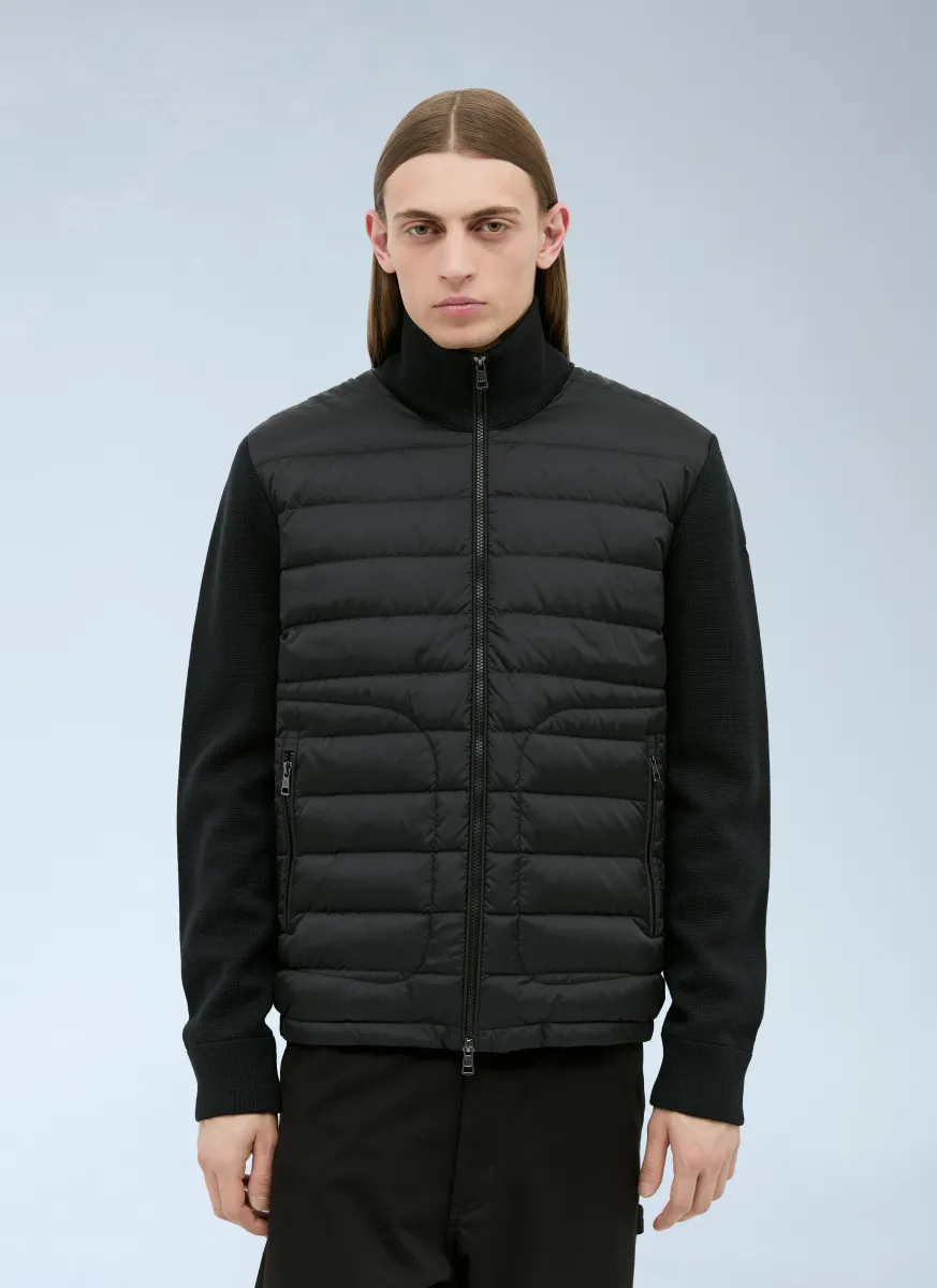 Padded Zip-Up Cardigan