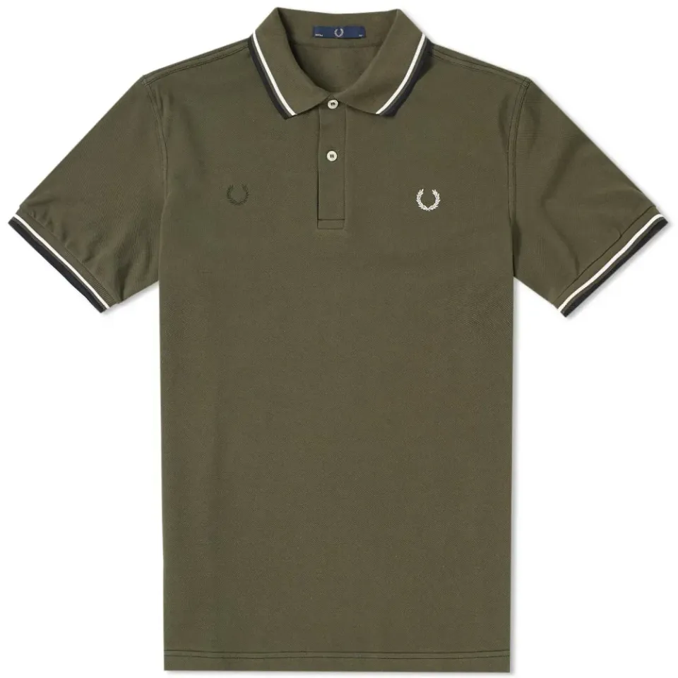 Fred Perry Laurel Contrast Stitch Double Logo Polo