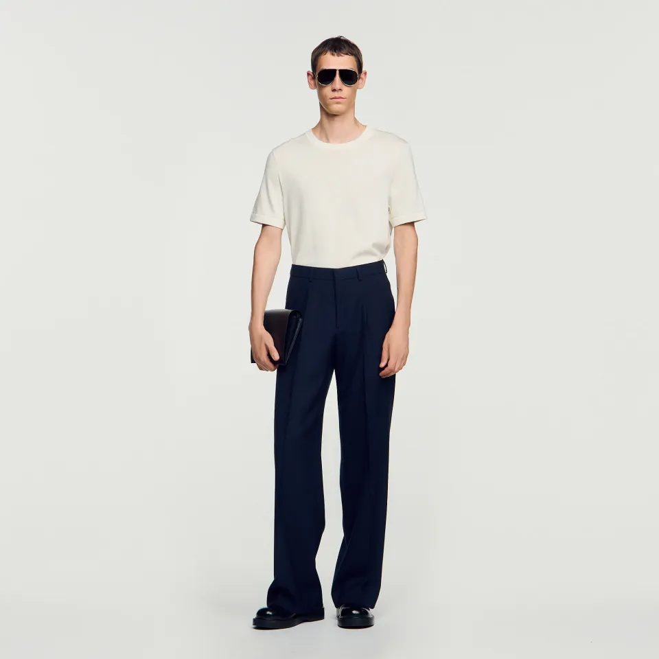 Wool suit trousers