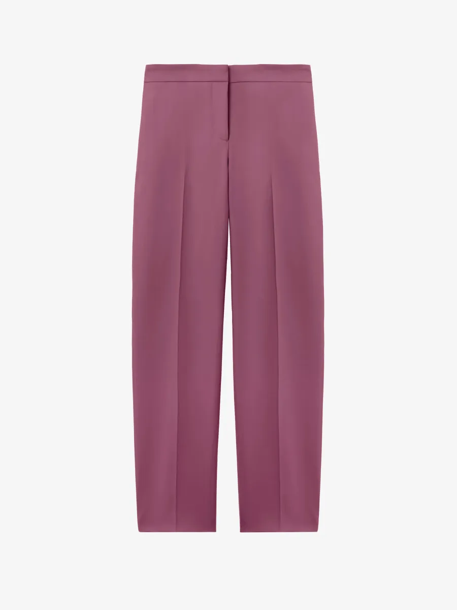 Wool Gabardine Cigarette Trousers