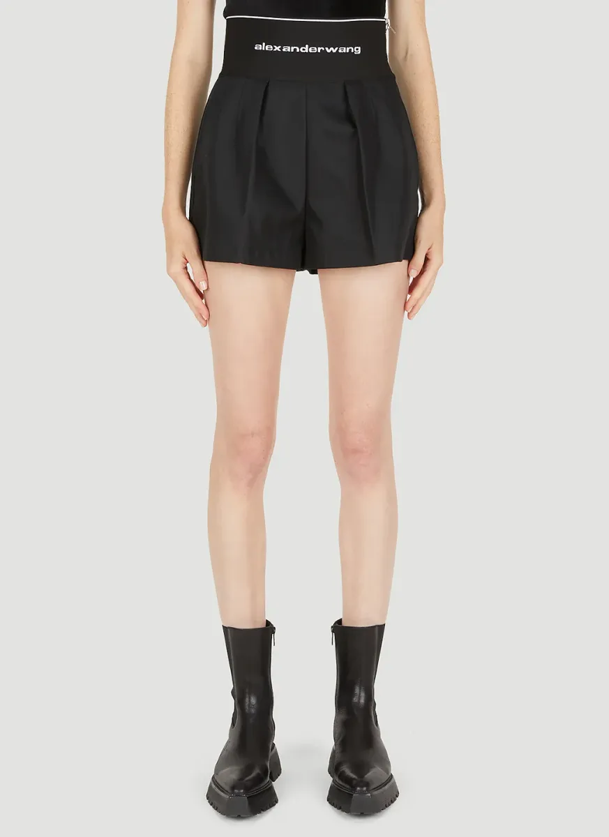 High Waist Pleated Shorts