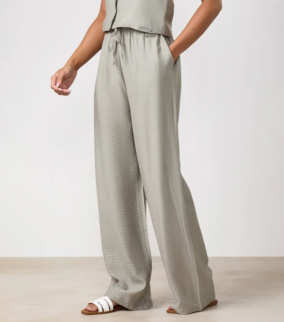 Women's Grey Wide Leg Trousers