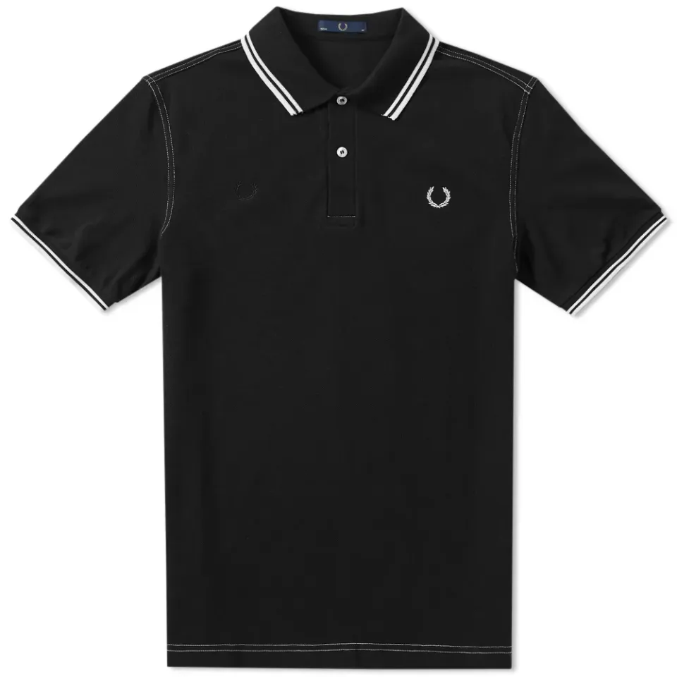 Fred Perry Laurel Contrast Stitch Double Logo Polo
