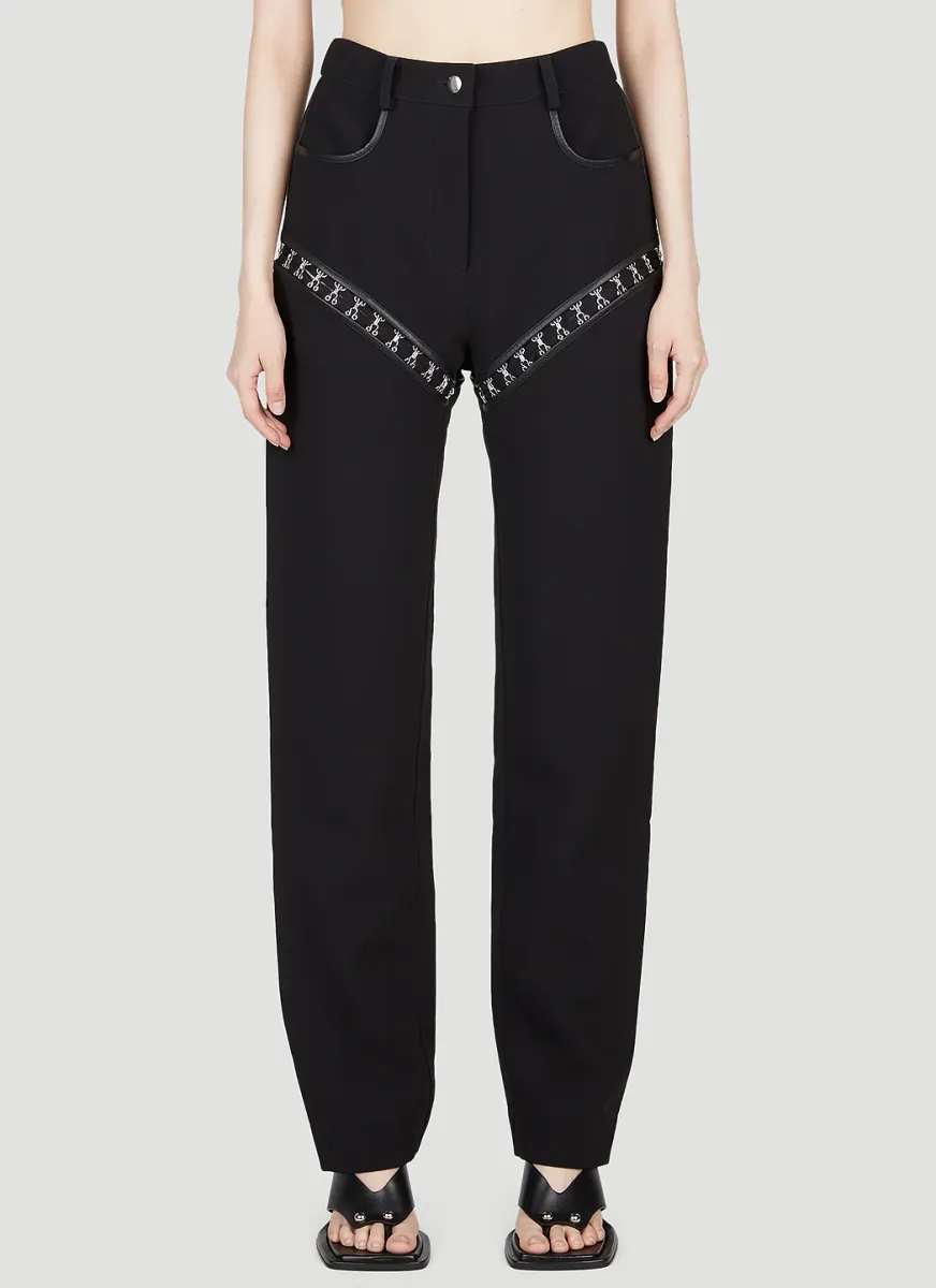 Hook And Eye Straight Leg Pants