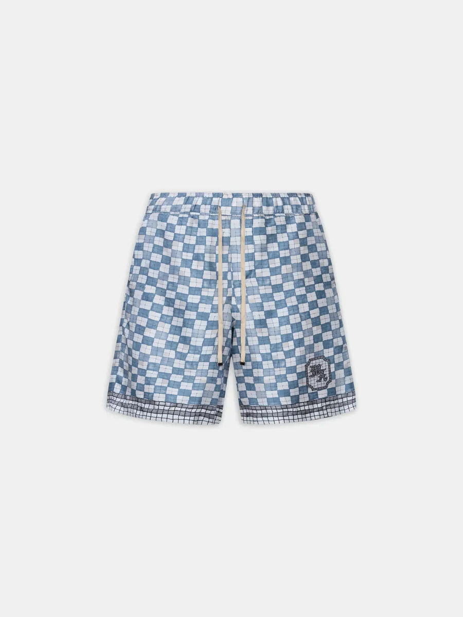 MA CHECKERED SHORT - Steel