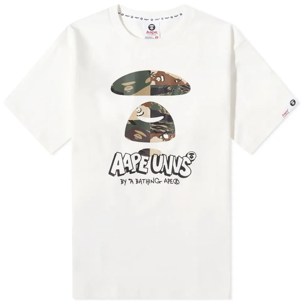 AAPE Mixed Camo Ape Face Tee