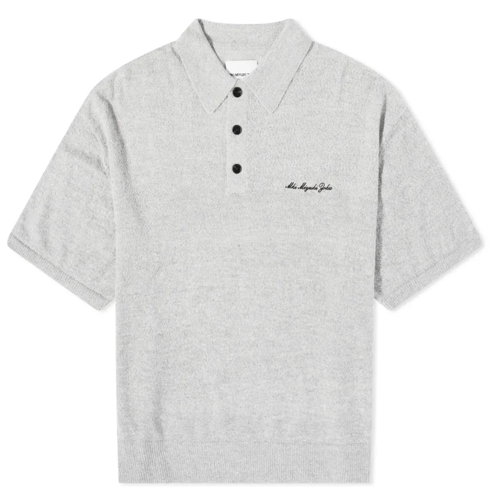 Lightweight Mohair Knit Polo