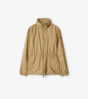 Short Nylon Blackpool Parka in Flax beige