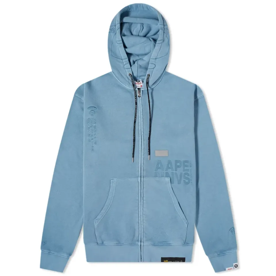 AAPE Washed Zip Hoody