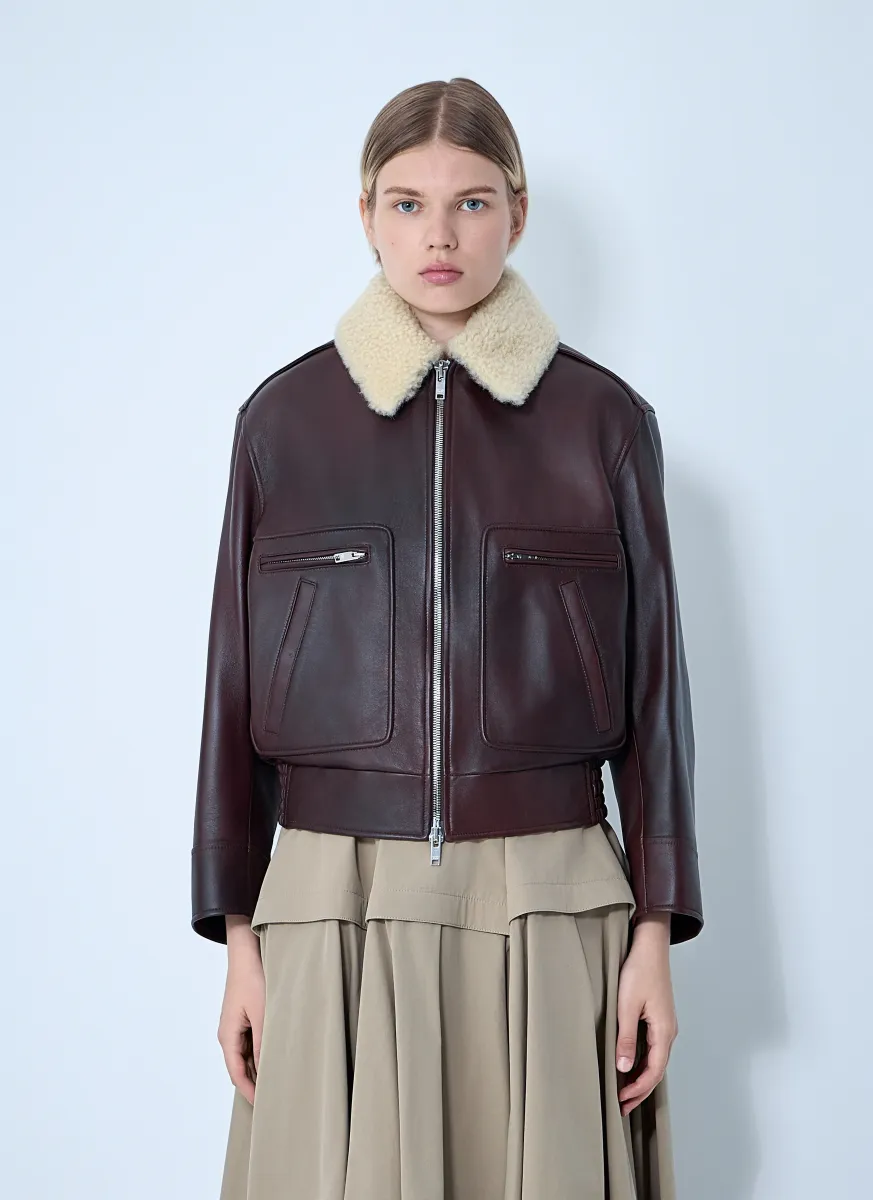 Leather Blouson Jacket