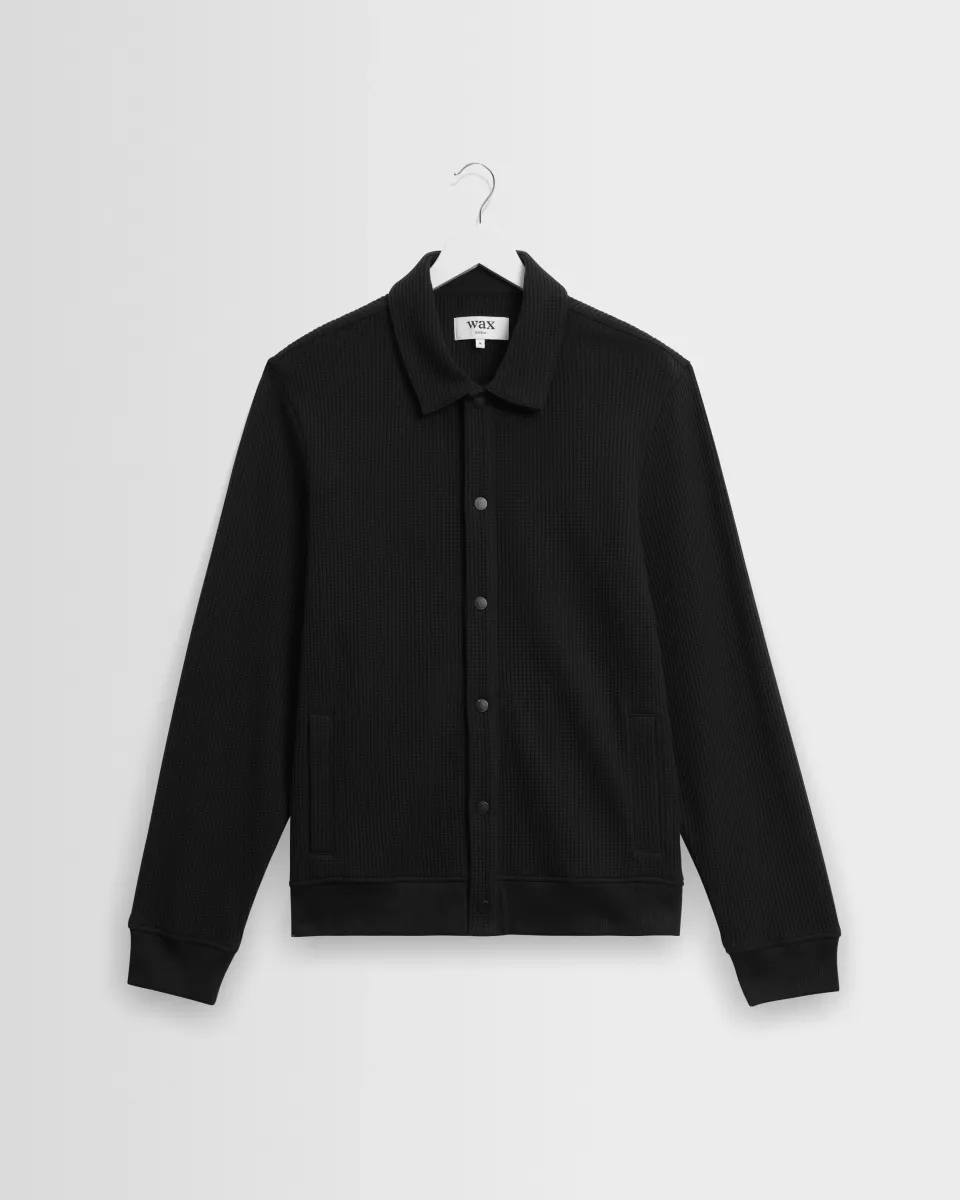 Hays - Black Structured Waffle Overshirt
