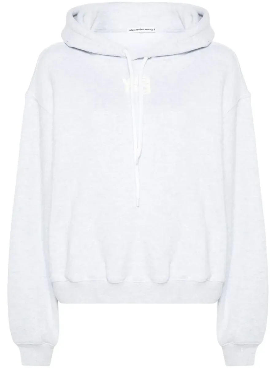 Terry Cotton Hoodie Heather Grey