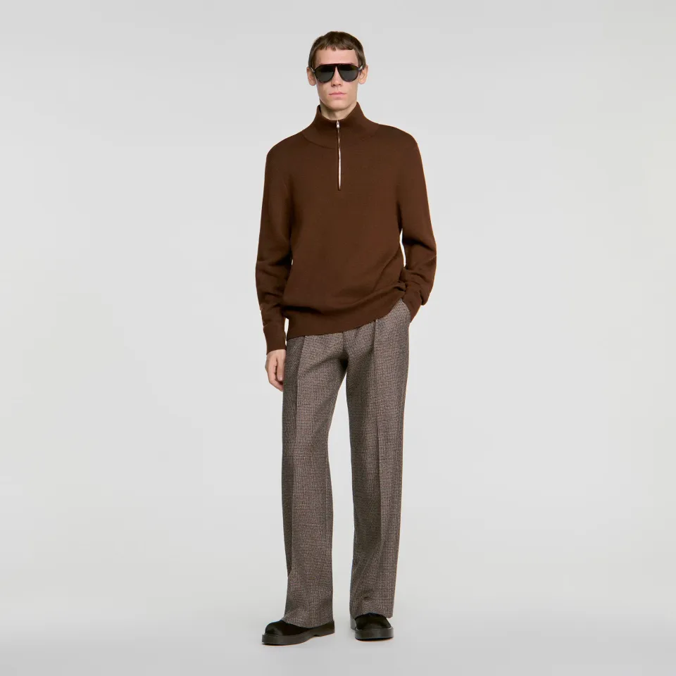 Jumper with standing collar