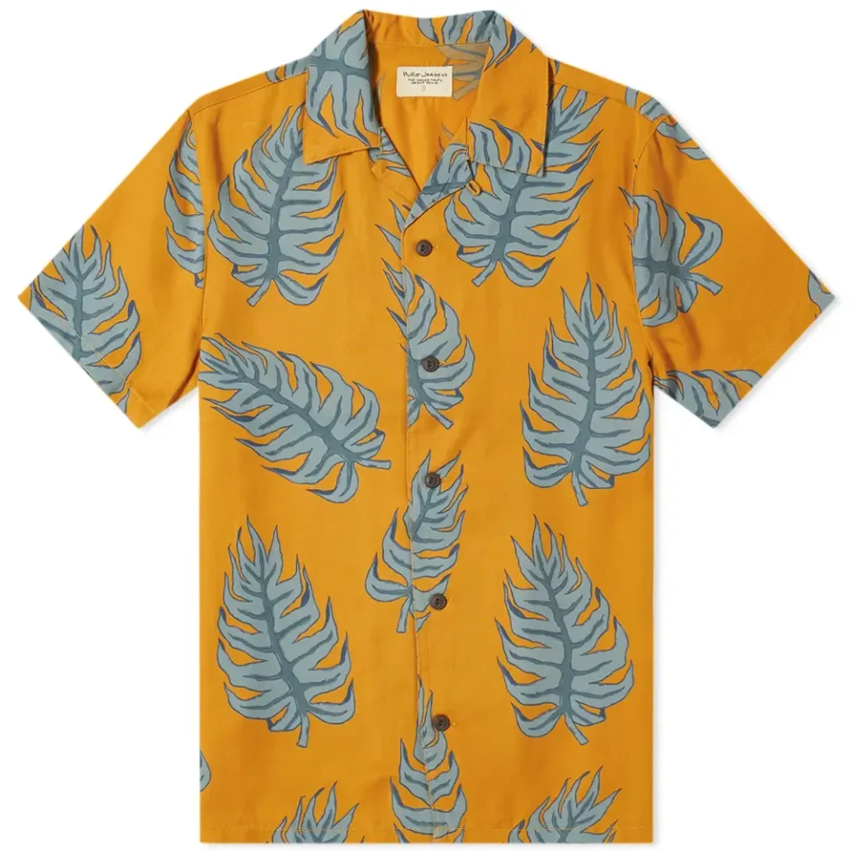 Nudie Short Sleeve Arvid Leaf Shirt