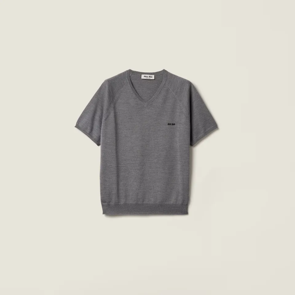 Wool V-neck sweater