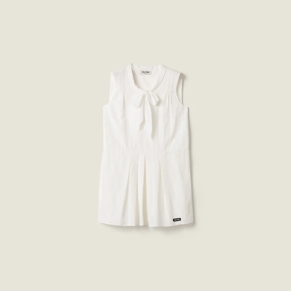 Slubbed poplin dress