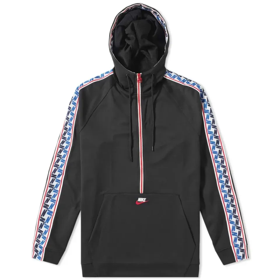Taped Poly Half Zip Hoody