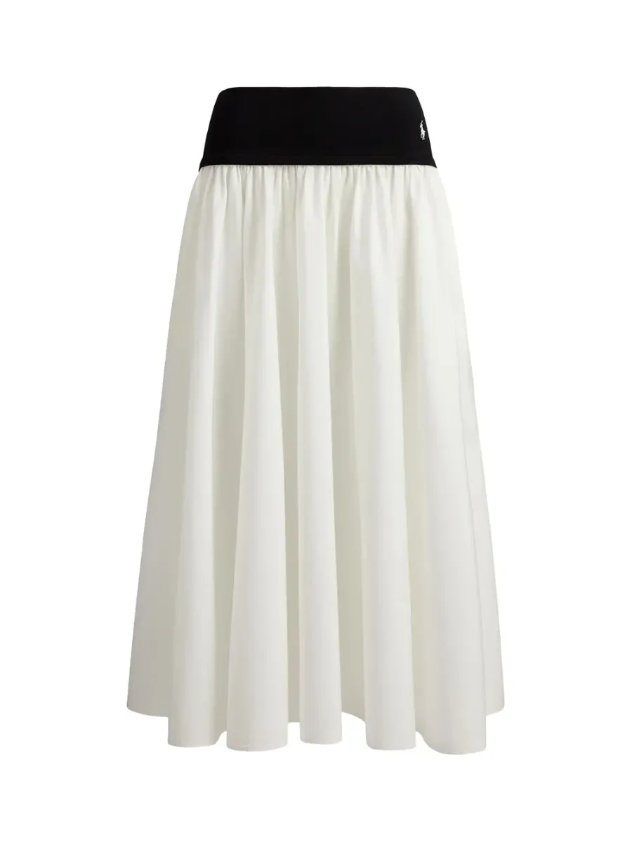 A Line Skirt White