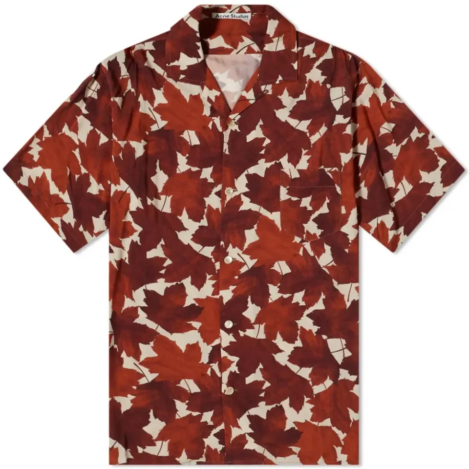 Short Sleeve Sandimper Maple Print Shirt