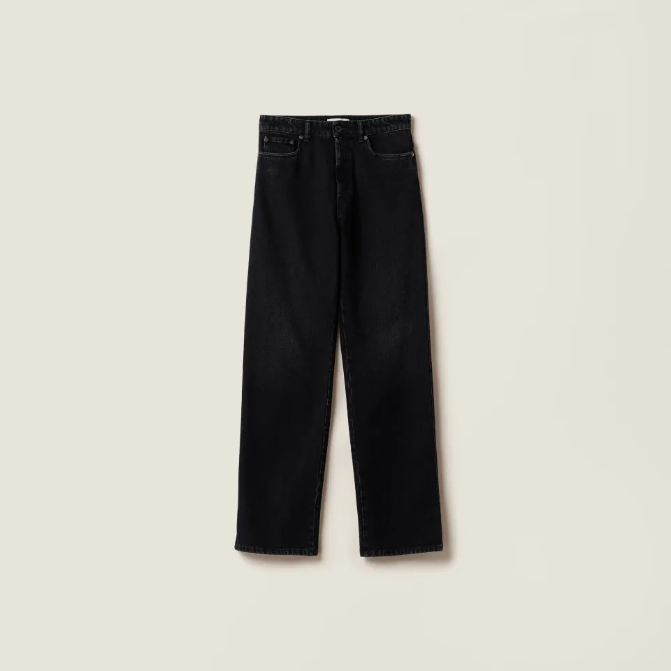 Black denim jeans