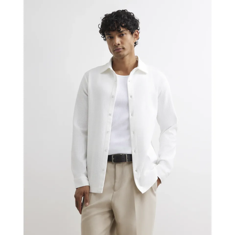 Muscle Fit Textured Shirt