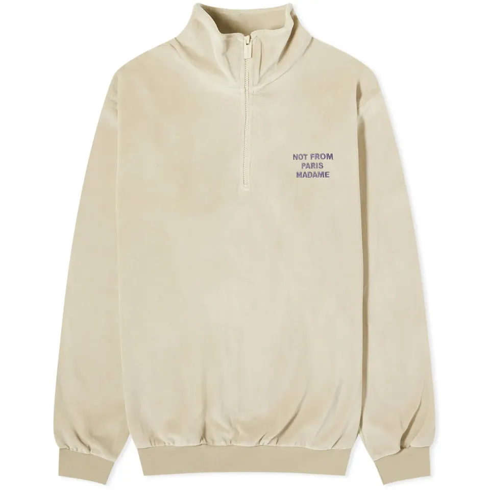 Not From Paris Madame Half Zip Sweat