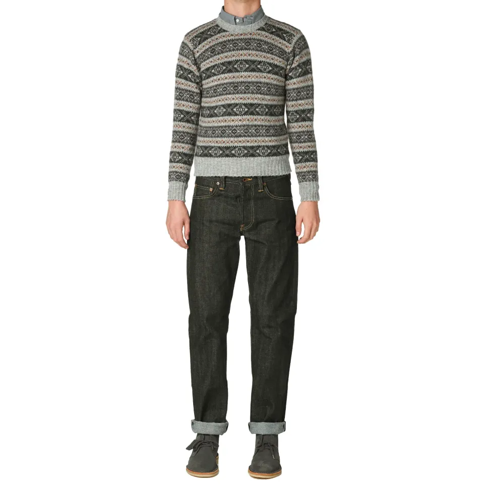 Jamieson's of Shetland Jacquard Fair Isle Crew Knit
