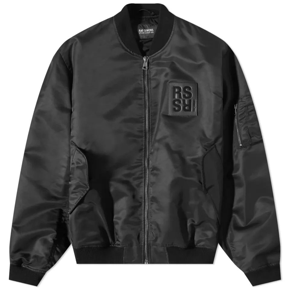 Leather Patch Bomber