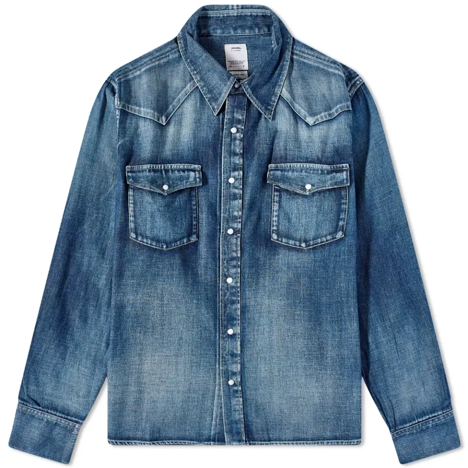 Social Sculpture Damaged Denim Shirt