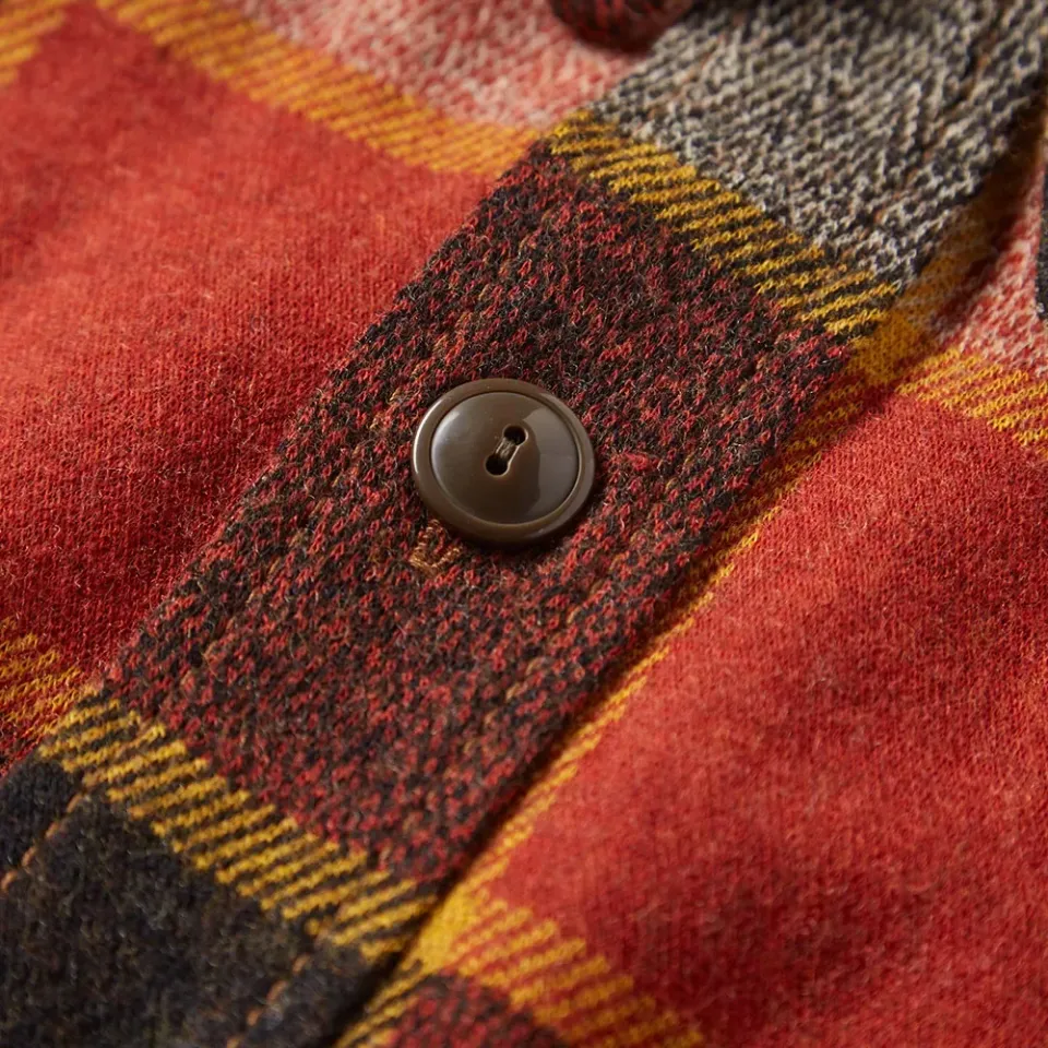 Check Knit Shirt Jacket