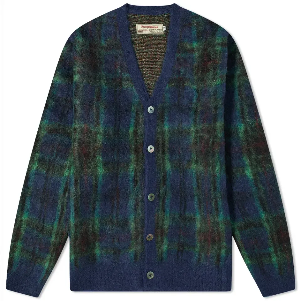 Mohair Check Cardigan