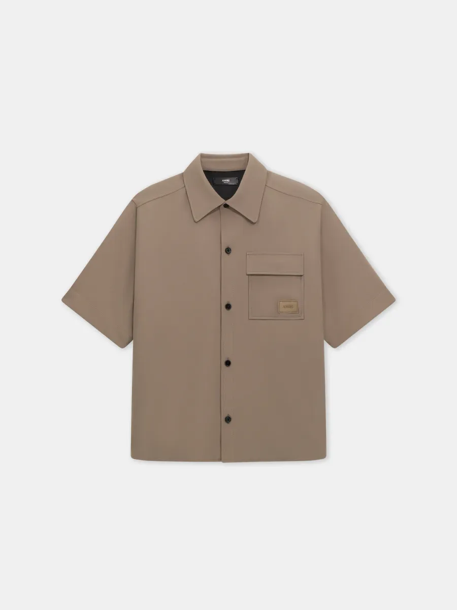 PATCH CADY SHORT SLEEVE POCKET SHIRT - Dark Sand