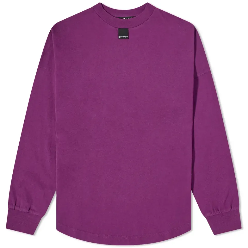 Long Sleeve Blurry Logo Oversized T-Shirt
