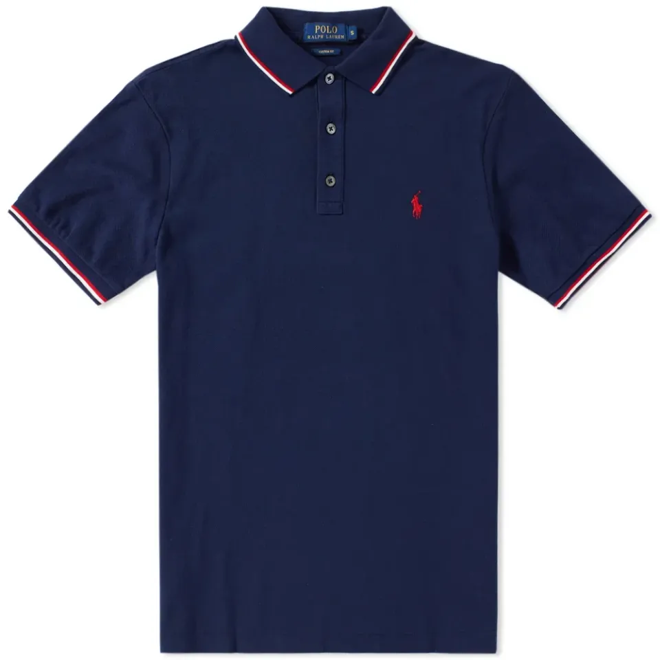 Tipped Tricolor Polo