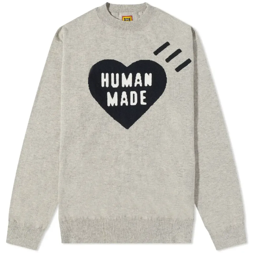 Long Sleeve Heart Knit Sweat