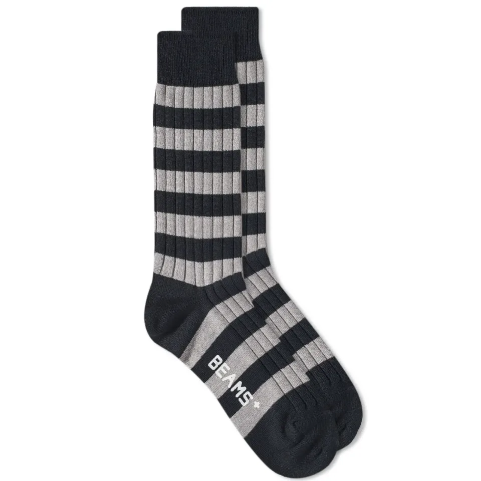 Stripe Rib Sock