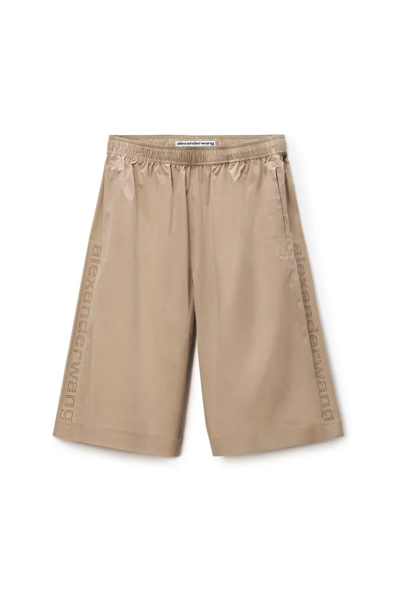 PERFORATED LOGO MID-RISE SHORT