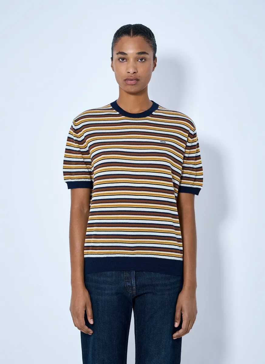 Striped Knit T-Shirt