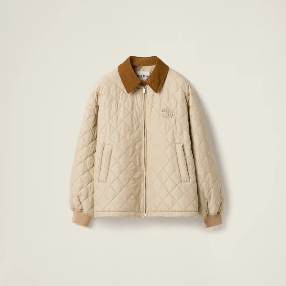Technical fabric blouson jacket