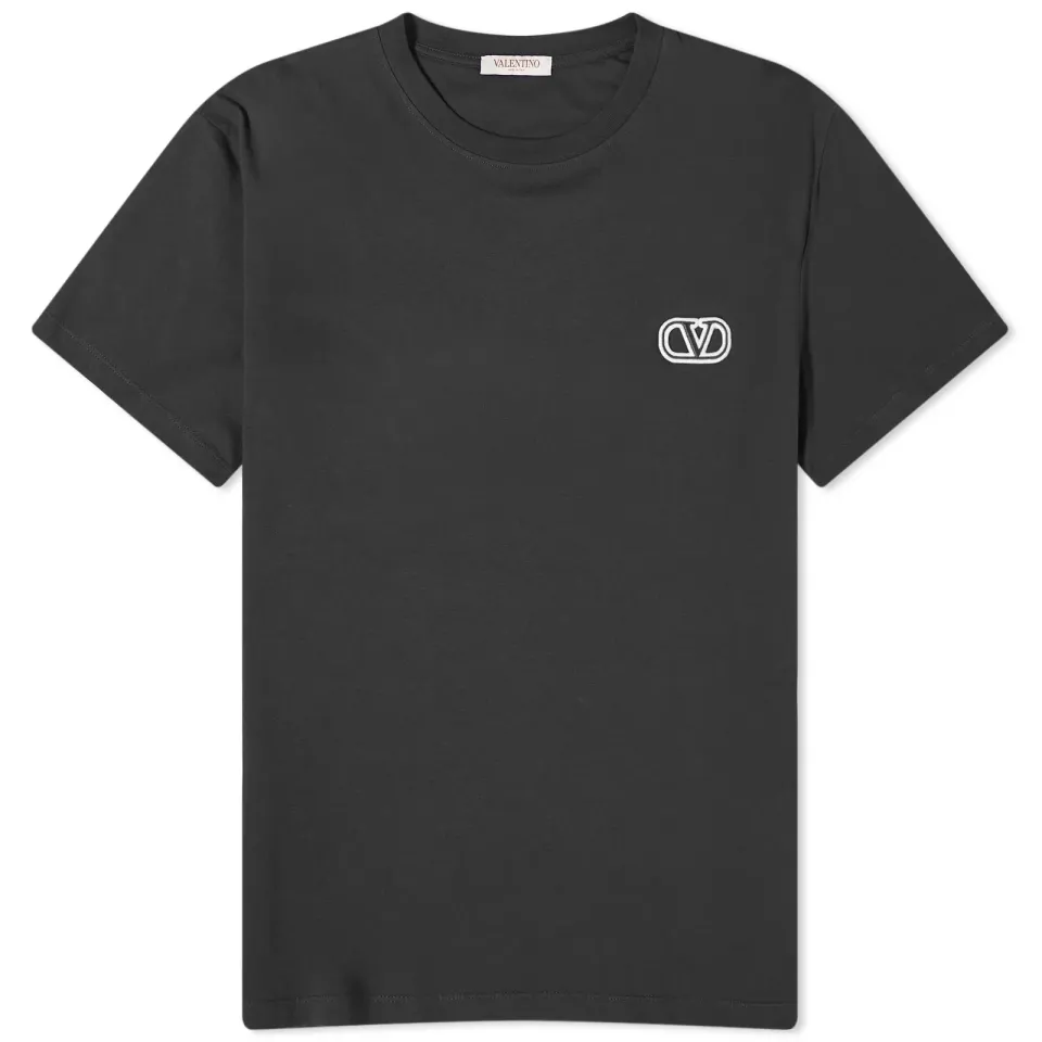Embroidered V Logo Tee