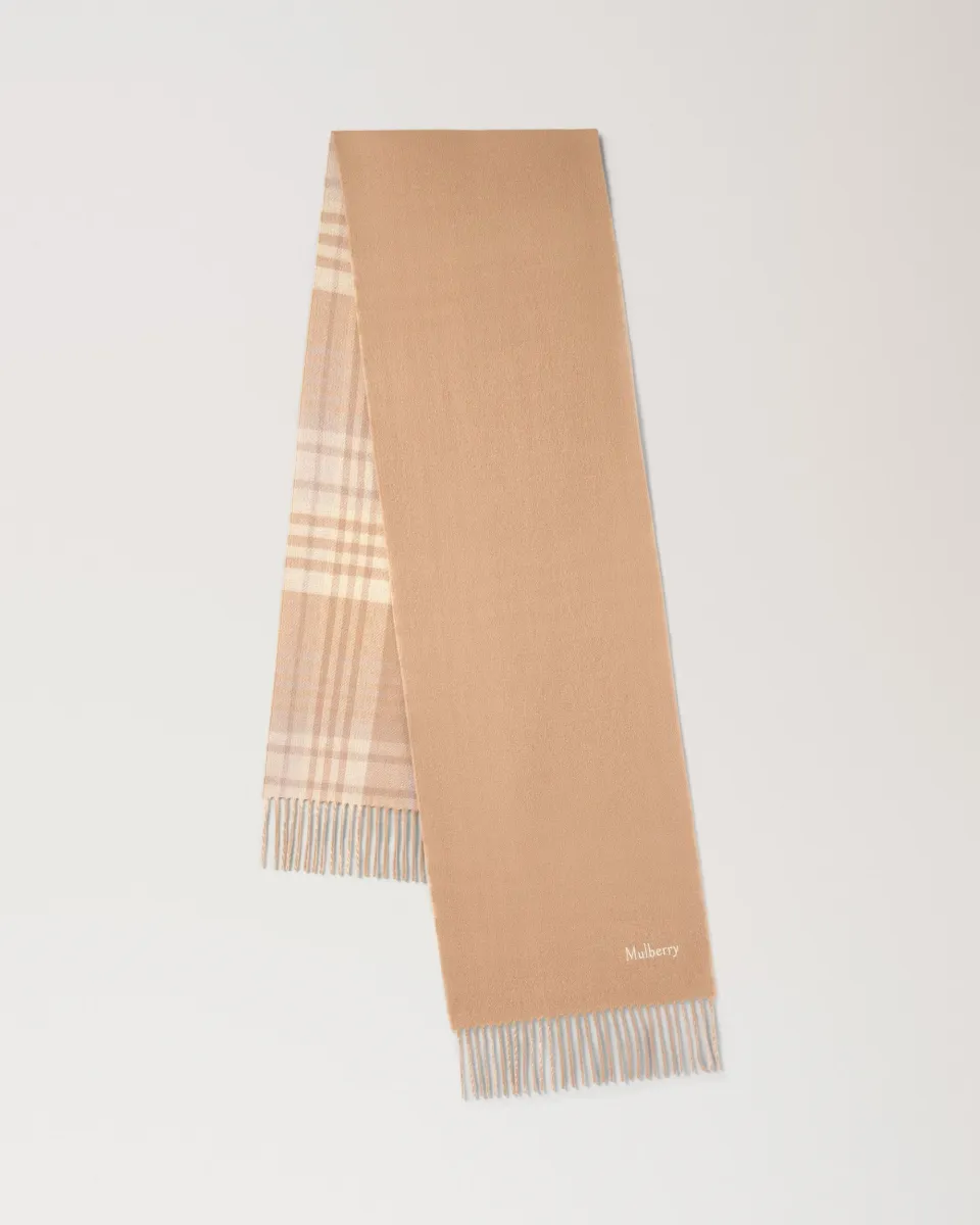 Reversible Cashmere Check Scarf