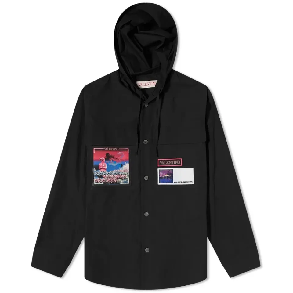 Patches Hooded Overshirt
