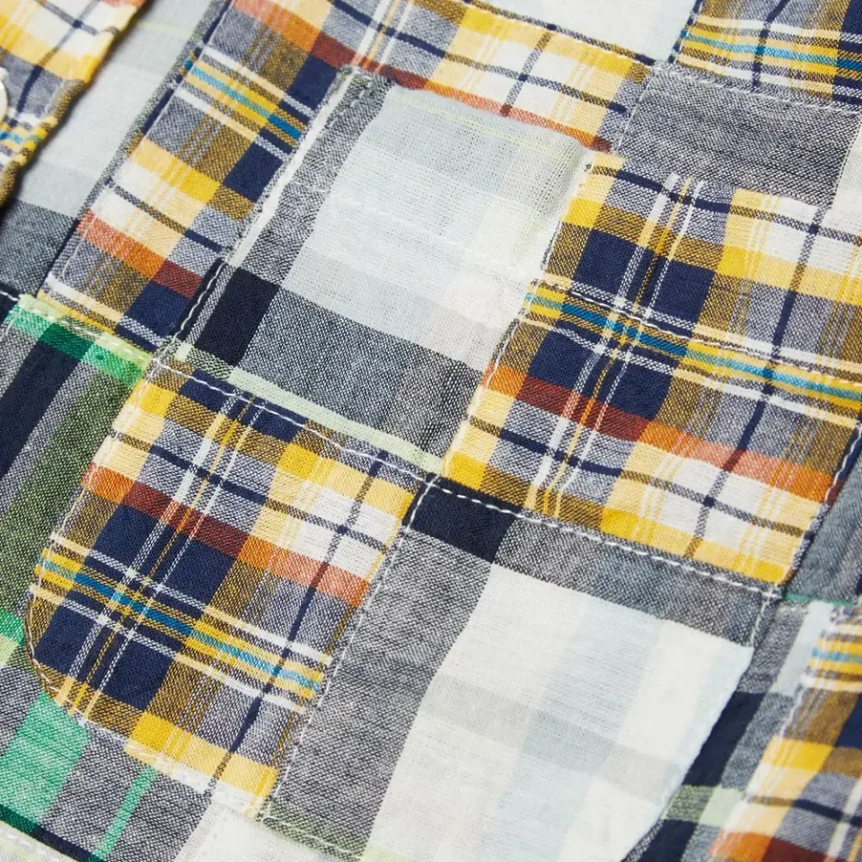 SOPHNET. Patchwork Button Down Shirt