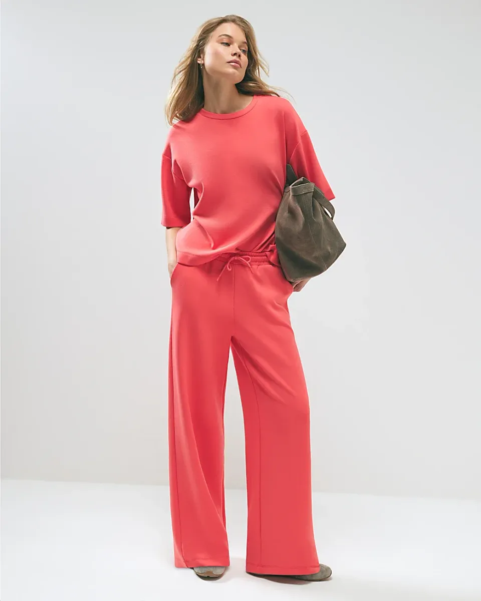 Premium Drawstring Wide Leg Joggers