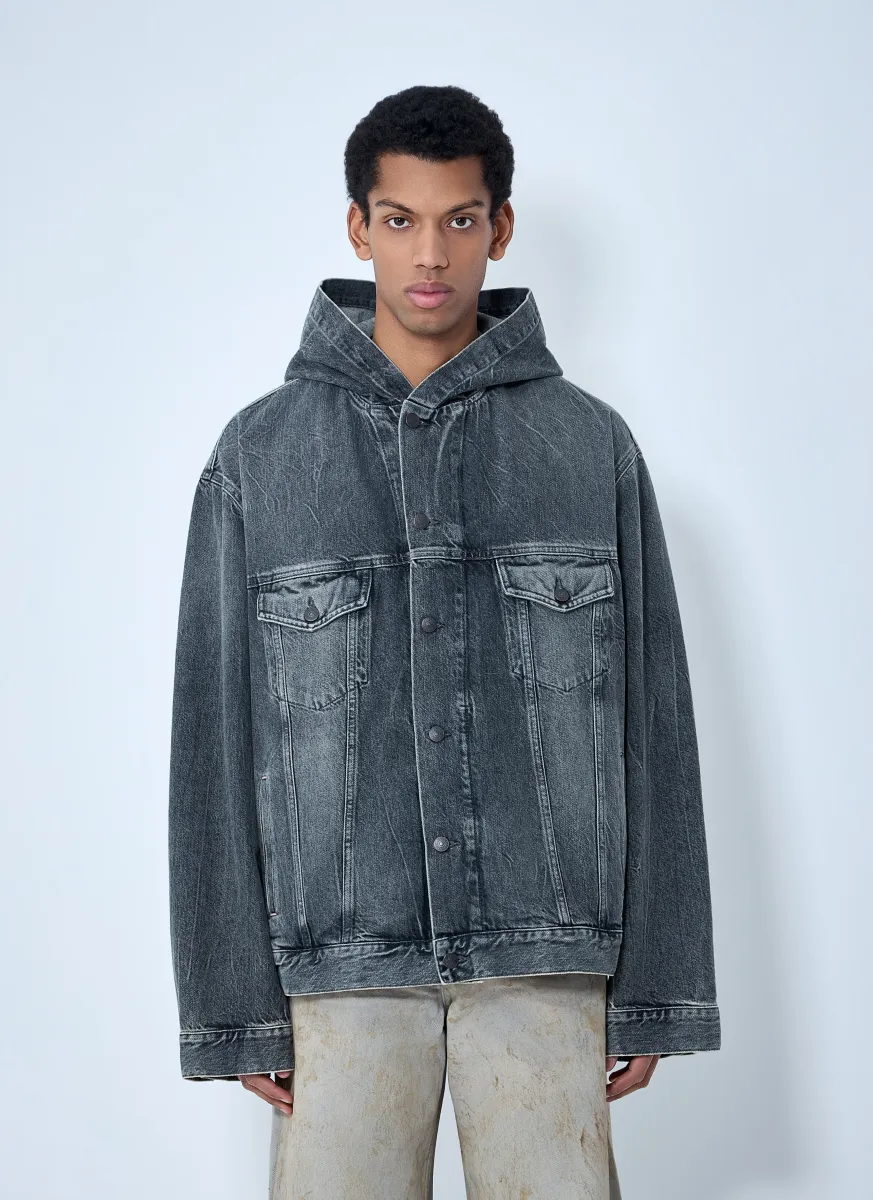 Hooded Denim Jacket