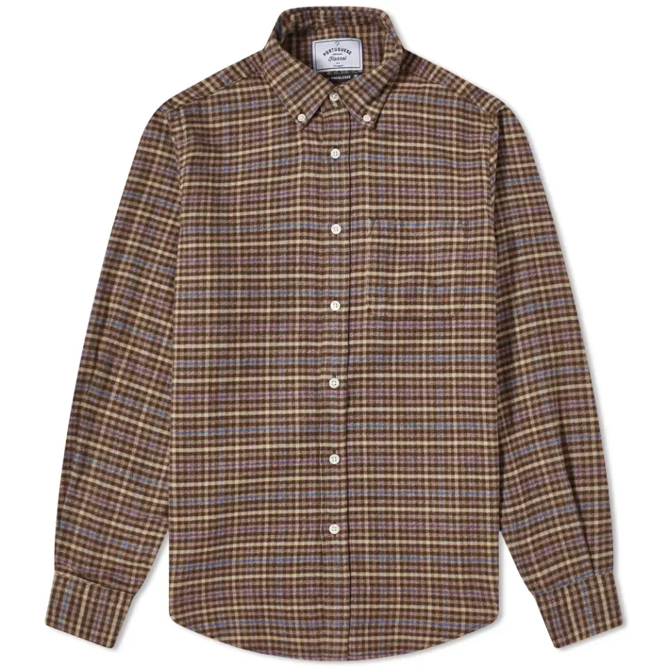 Twill Button Down Check Shirt