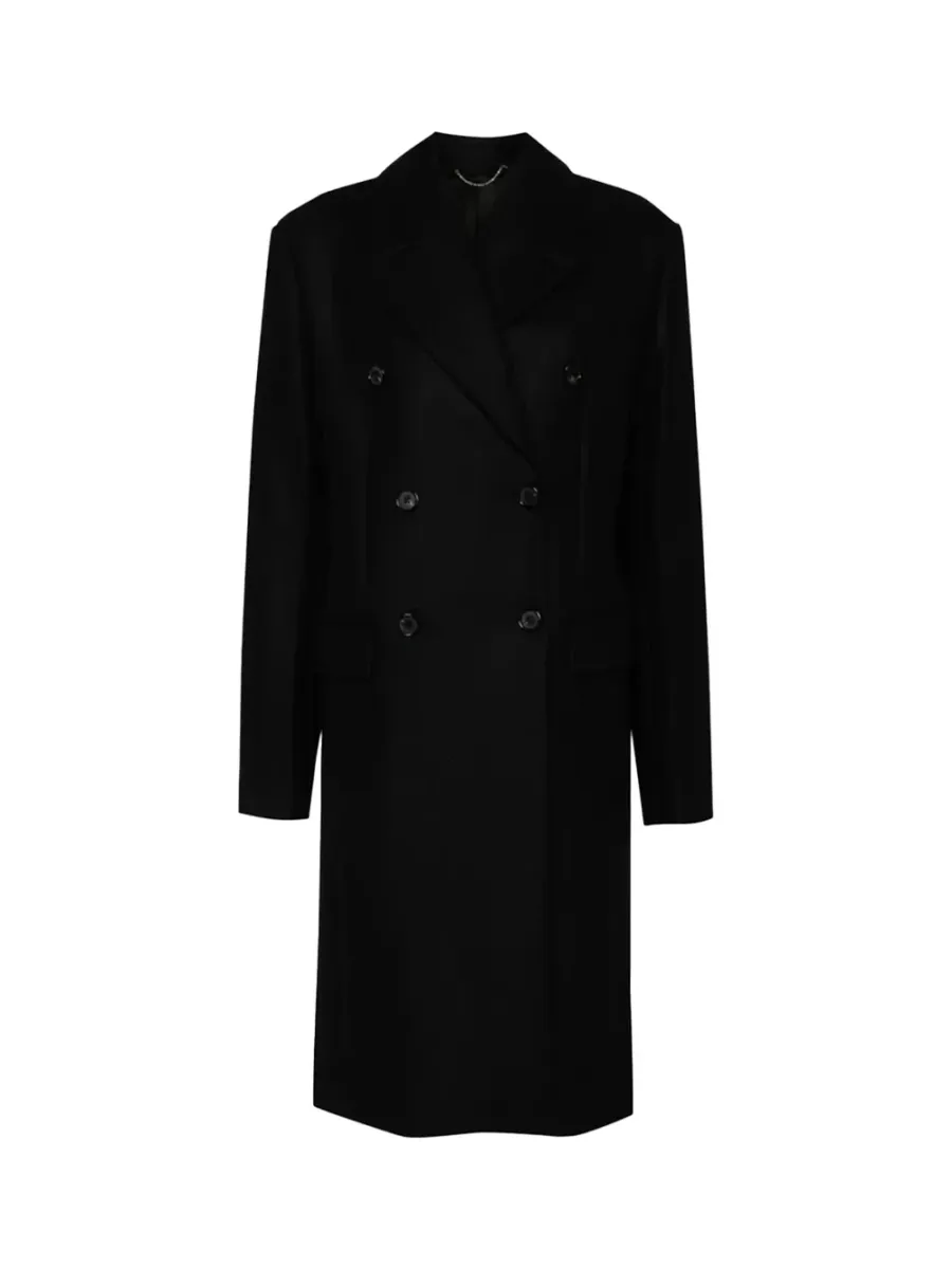 Broad Midi Coat Black
