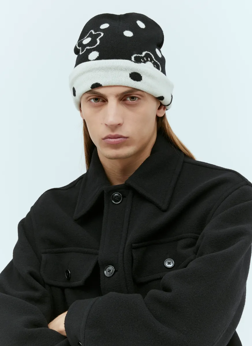 Stamp Wool Beanie Hat