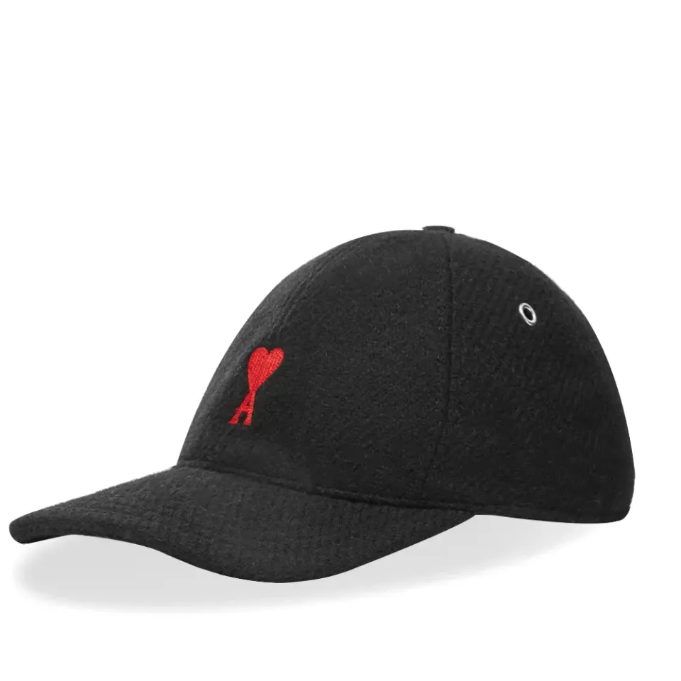 AMI Wool Heart Logo Cap